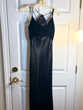 Bari Jay Black Full Length Dress